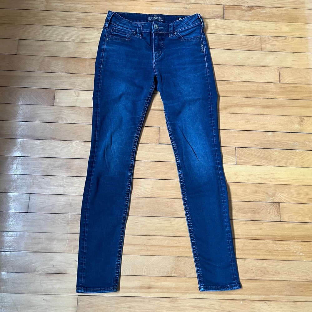 Silver Jeans Co Suki High Super Skinny Dark Wash Fluid Denim 29x31